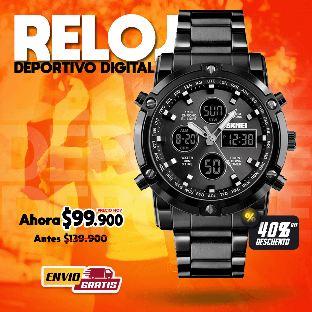 RELOJ DEPORTIVO ACERO