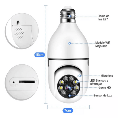 Cámara Bombillo 360°